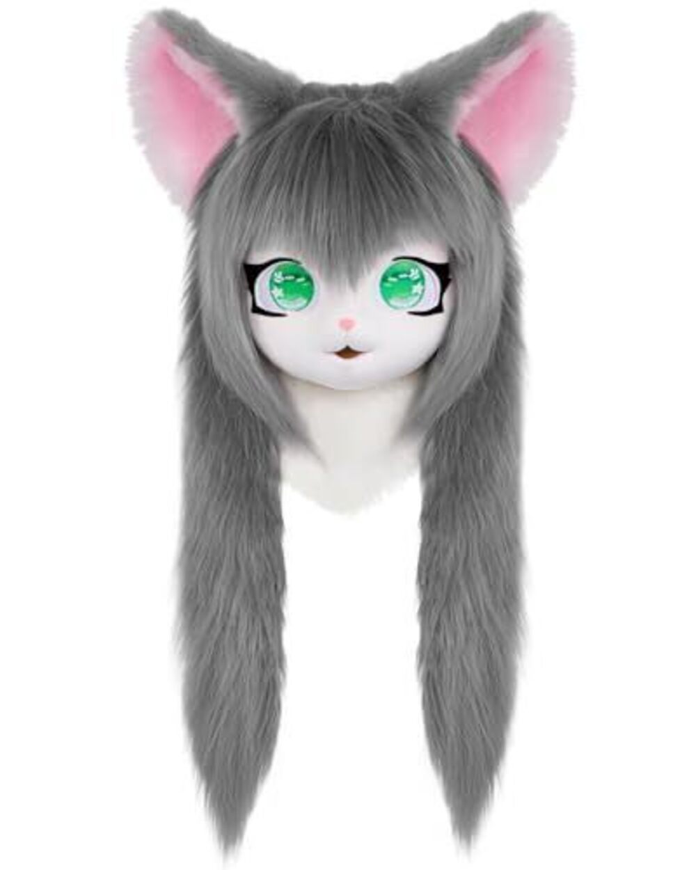 7027 Cosplay Fursuit Headgear Animal Head Cat Mask Halloween Masquerade